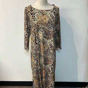 Lilly Pulitzer Seralina Maxi Dress Rattan Walk on the Wide Side Sz L